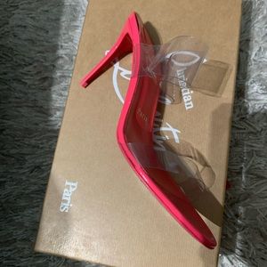 Christian Louboutin Just Nothing 85 Black PVC - Women Shoes